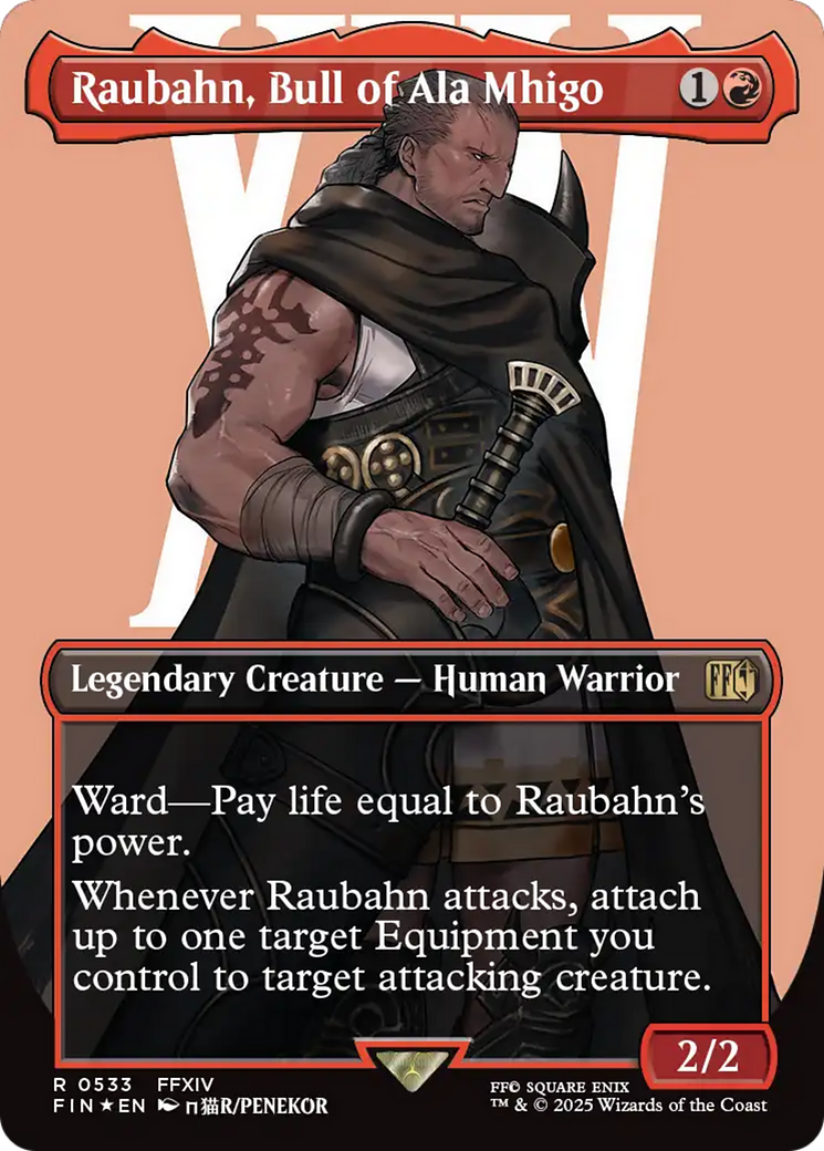 Raubahn, Bull of Ala Mhigo (Borderless) (Surge Foil) [FINAL FANTASY] | Good Games Cannington