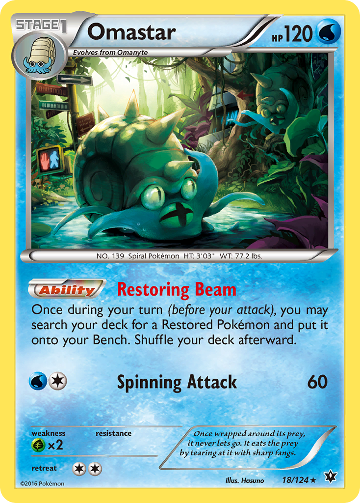 Omastar (18/124) [XY: Fates Collide] | Good Games Cannington