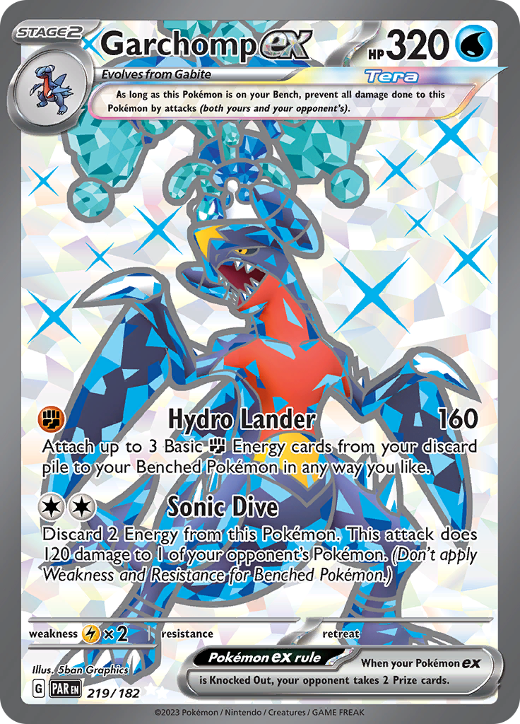Garchomp ex (219/182) [Scarlet & Violet: Paradox Rift] | Good Games Cannington