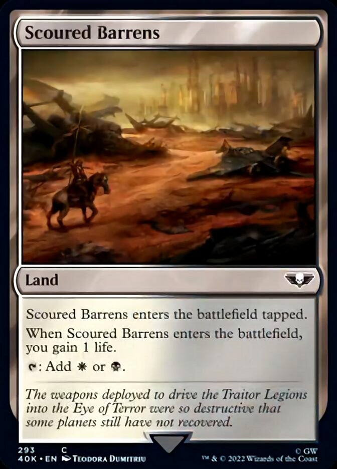 Scoured Barrens (Surge Foil) [Warhammer 40,000] | Good Games Cannington