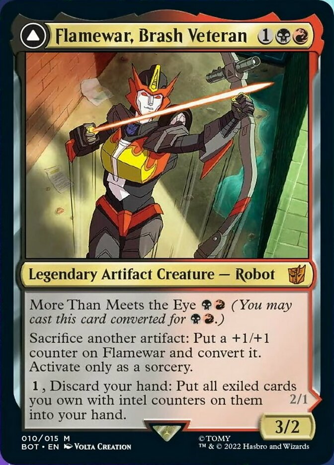 Flamewar, Brash Veteran // Flamewar, Streetwise Operative [Transformers] | Good Games Cannington