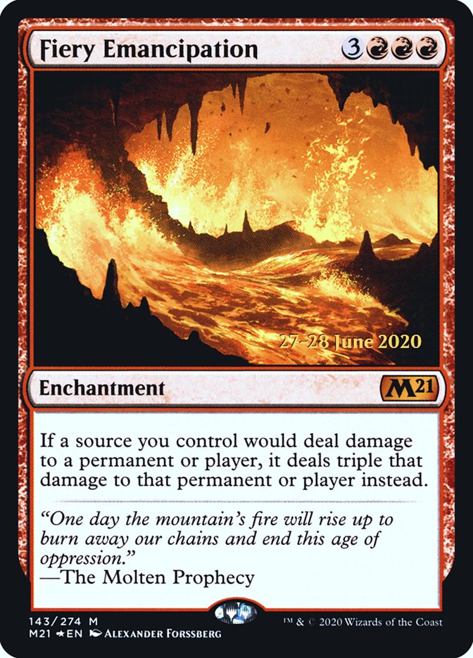 Fiery Emancipation [Core Set 2021 Prerelease Promos] | Good Games Cannington