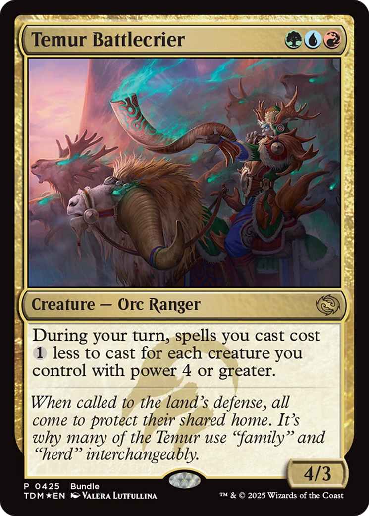 Temur Battlecrier (Bundle) [Tarkir: Dragonstorm Promos] | Good Games Cannington