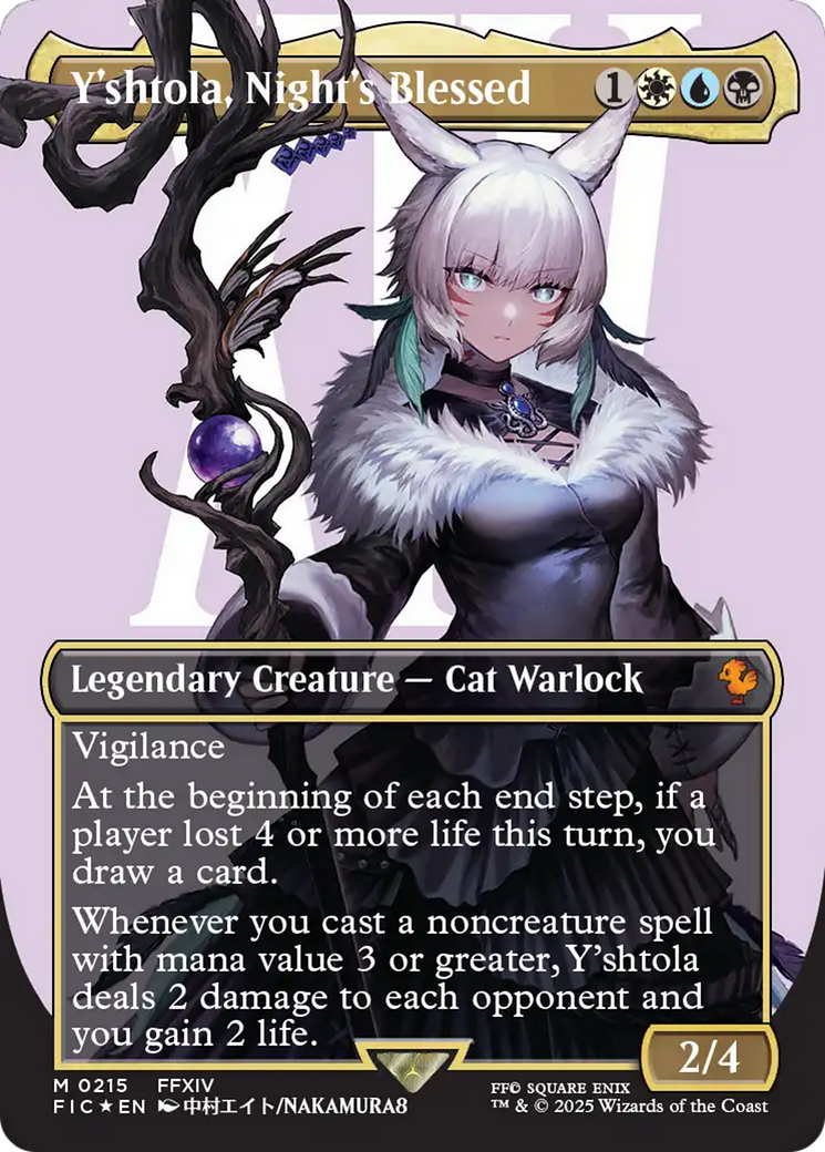 Y'shtola, Night's Blessed (Borderless) (Surge Foil) [FINAL FANTASY Commander] | Good Games Cannington