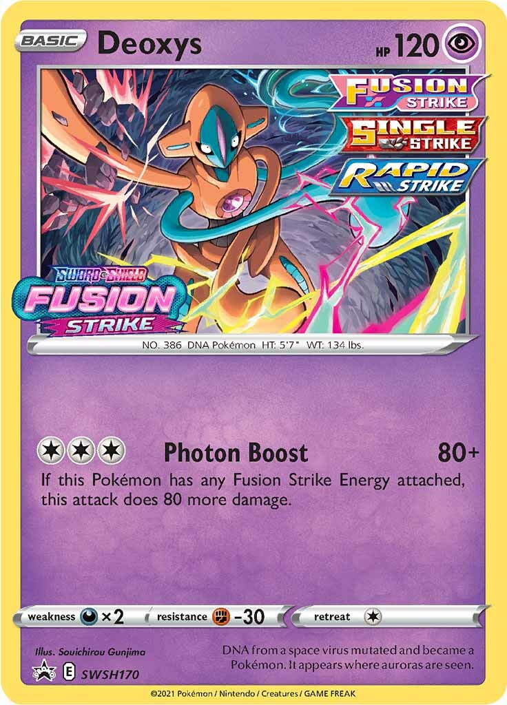 Deoxys (SWSH170) (Prerelease Promo) [Sword & Shield: Black Star Promos] | Good Games Cannington
