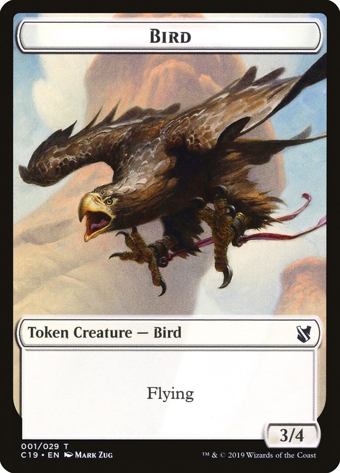 Bird Token (001/029) [Commander 2019 Tokens] | Good Games Cannington