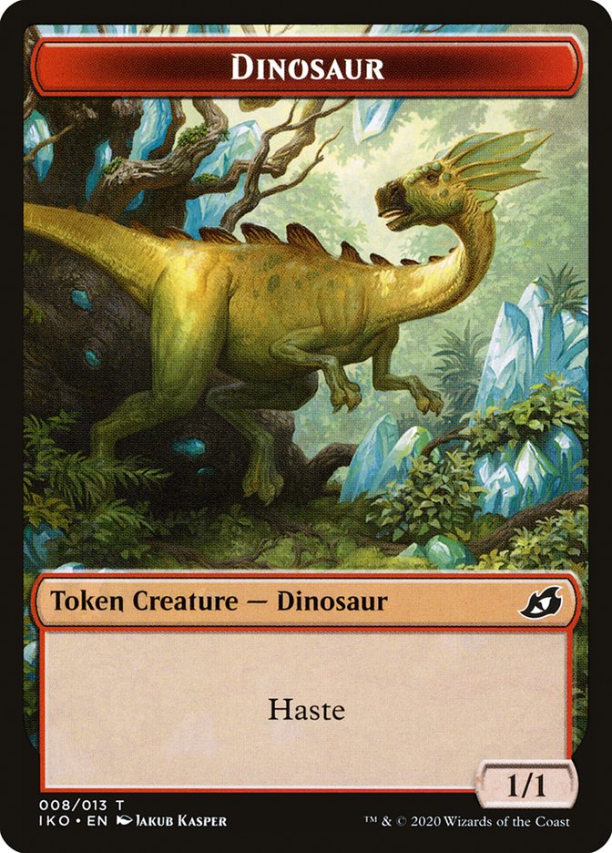 Dinosaur Token [Ikoria: Lair of Behemoths Tokens] | Good Games Cannington