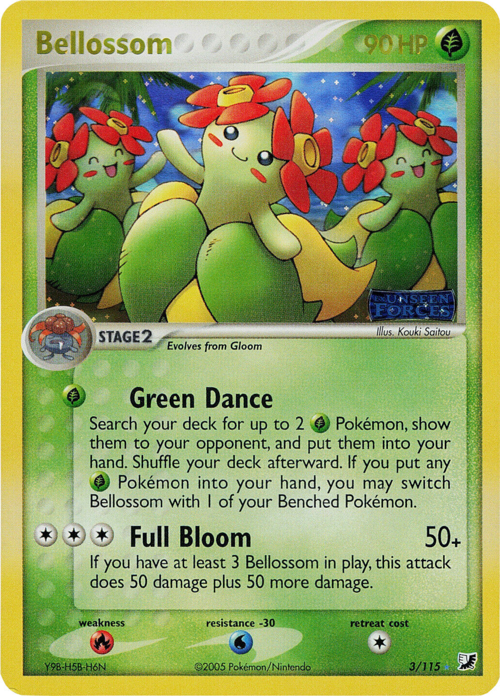 Bellossom (3/115) (Stamped) [EX: Unseen Forces] | Good Games Cannington