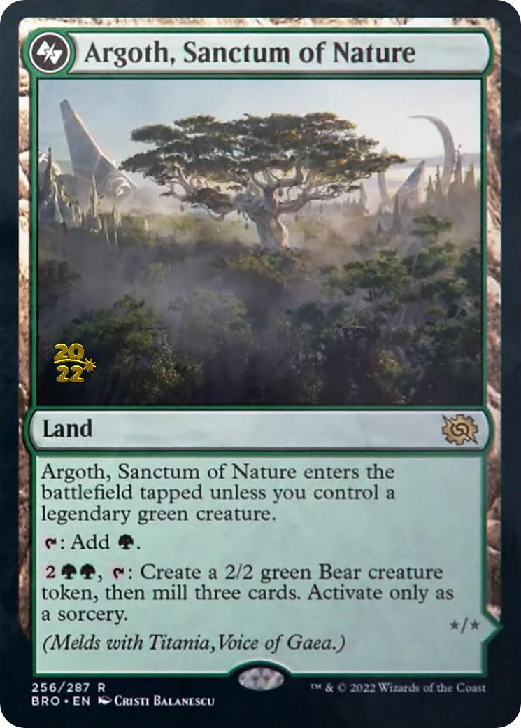 Argoth, Sanctum of Nature [The Brothers' War Prerelease Promos] | Good Games Cannington