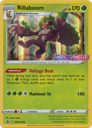 Rillaboom (SWSH006) (Prerelease Promo) [Sword & Shield: Black Star Promos] | Good Games Cannington