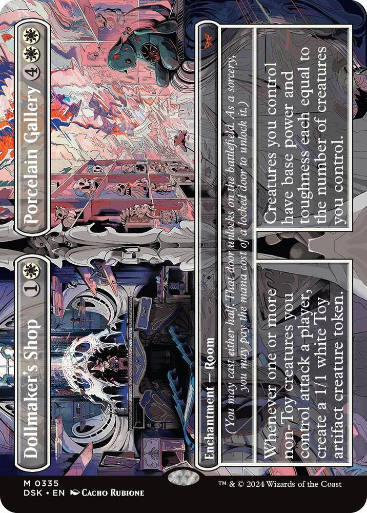 Dollmaker's Shop // Porcelain Gallery 335 (Duskmourn: House of Horror)  - Borderless Foil | Good Games Cannington