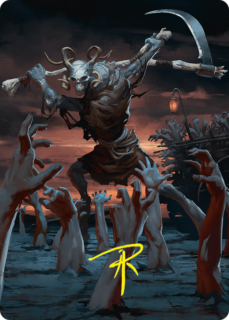 Abyssal Harvester Art Card (34/54) (Gold-Stamped Signature) [Foundations Art Series] | Good Games Cannington