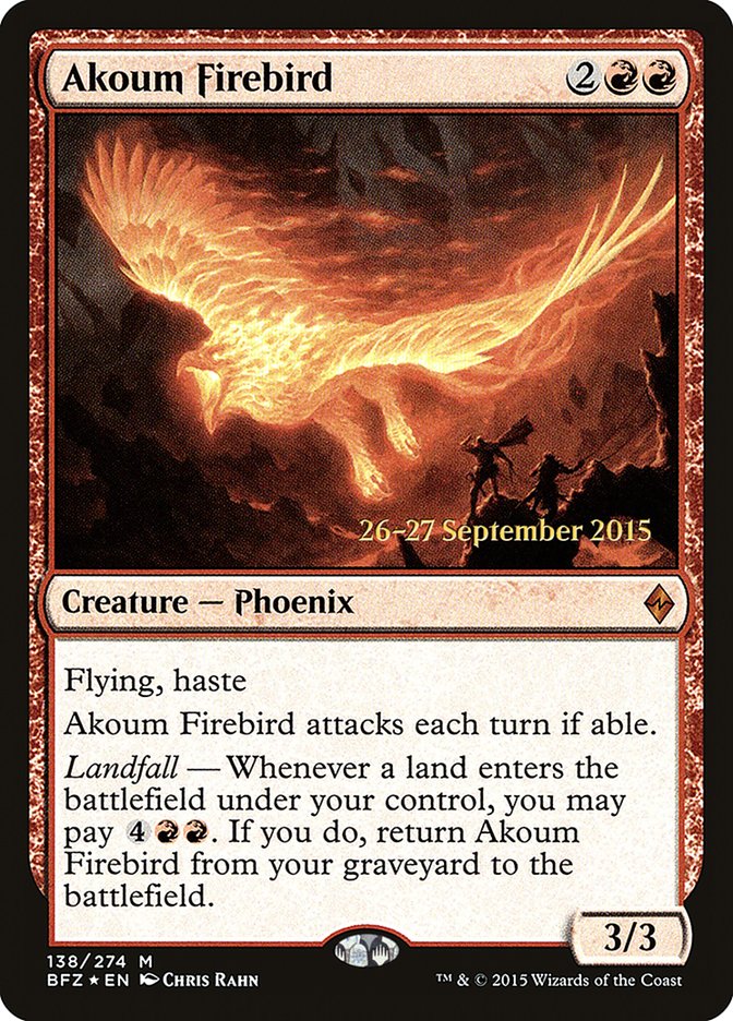 Akoum Firebird [Battle for Zendikar Prerelease Promos] | Good Games Cannington
