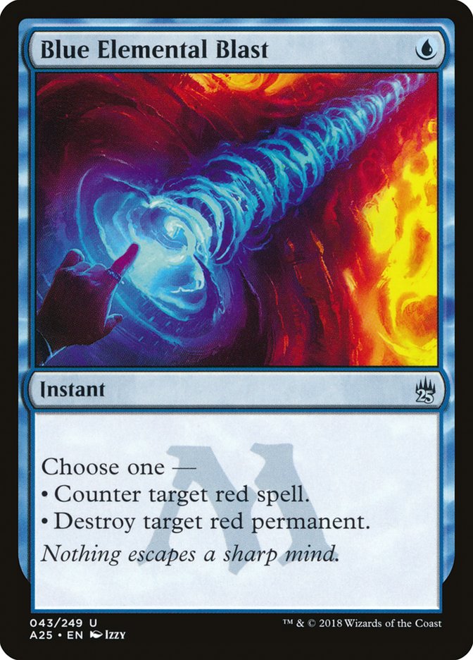 Blue Elemental Blast 43/249 (Masters 25)  - Foil | Good Games Cannington