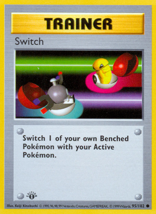 Switch (95/102) (Shadowless) [Base Set 1st Edition] | Good Games Cannington