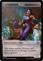 Treasure // Pilot Double-Sided Token [Aetherdrift Tokens] | Good Games Cannington