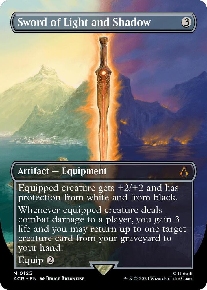 Sword of Light and Shadow 125/110 (Universes Beyond: Assassin's Creed)  - Borderless Foil | Good Games Cannington