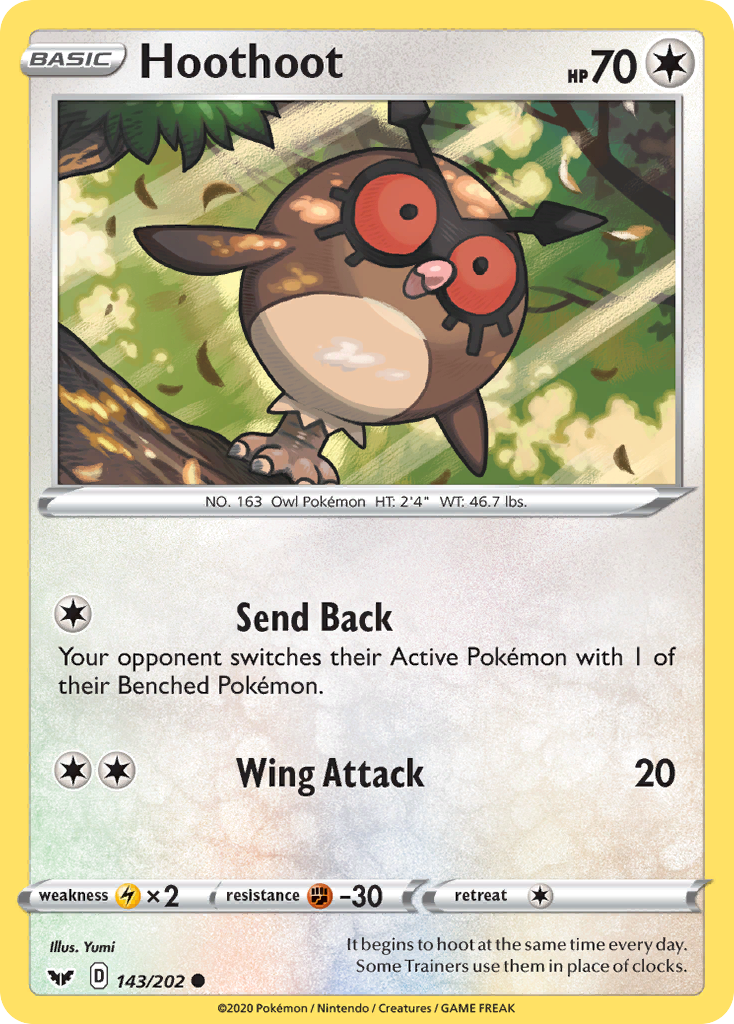 Hoothoot (143/202) [Sword & Shield: Base Set] | Good Games Cannington