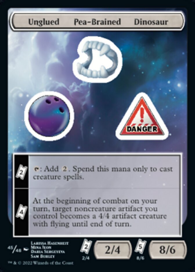 Unglued Pea-Brained Dinosaur [Unfinity Stickers] | Good Games Cannington