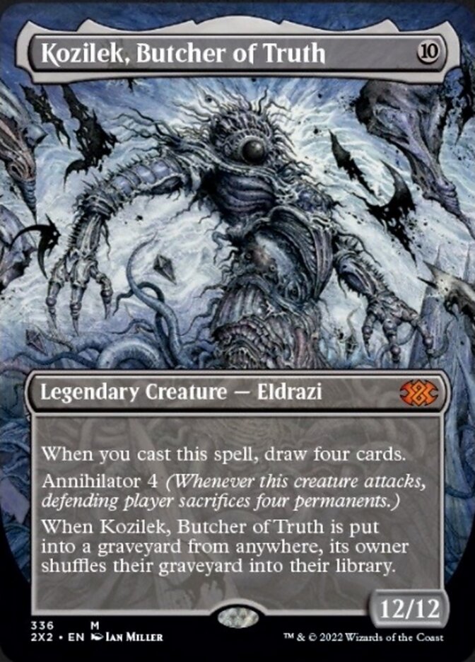 Kozilek, Butcher of Truth (Borderless Alternate Art) [Double Masters 2022] | Good Games Cannington