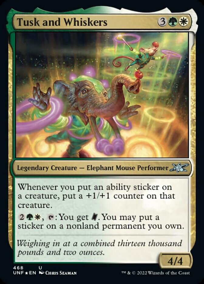 Tusk and Whiskers (Galaxy Foil) [Unfinity] | Good Games Cannington