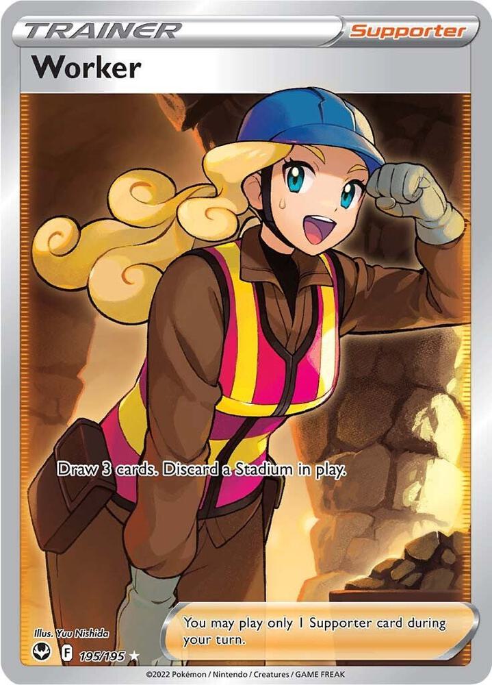 Worker 195/195 (SWSH12: Silver Tempest)  - Holofoil | Good Games Cannington