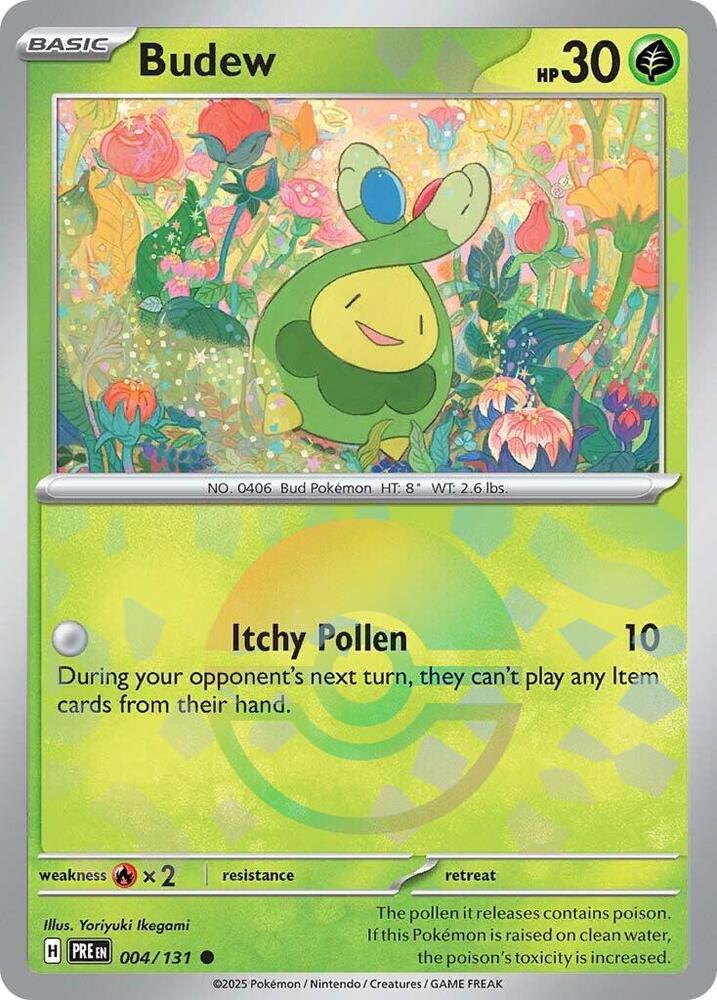 Budew (004/131) (Poke Ball Pattern) [Scarlet & Violet: Prismatic Evolutions] | Good Games Cannington