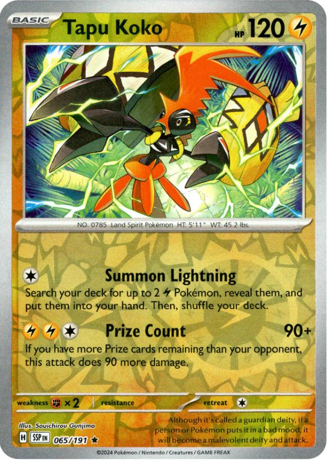 Tapu Koko (065/191) [Scarlet & Violet: Surging Sparks] | Good Games Cannington