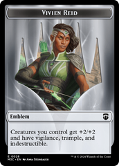 Forest Dryad (Ripple Foil) // Emblem - Vivien Reid Double-Sided Token [Modern Horizons 3 Commander Tokens] | Good Games Cannington