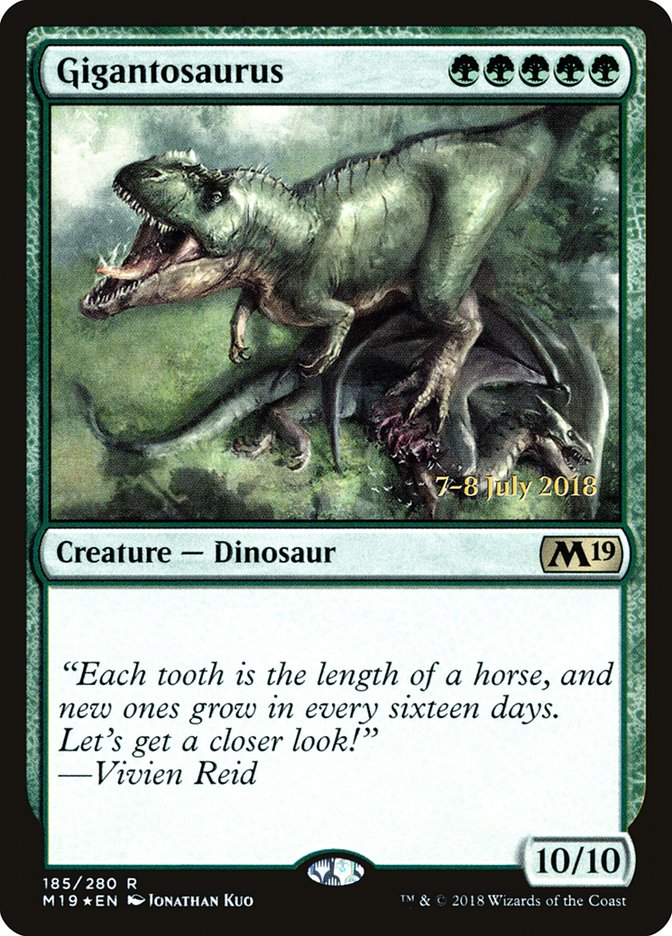 Gigantosaurus [Core Set 2019 Prerelease Promos] | Good Games Cannington