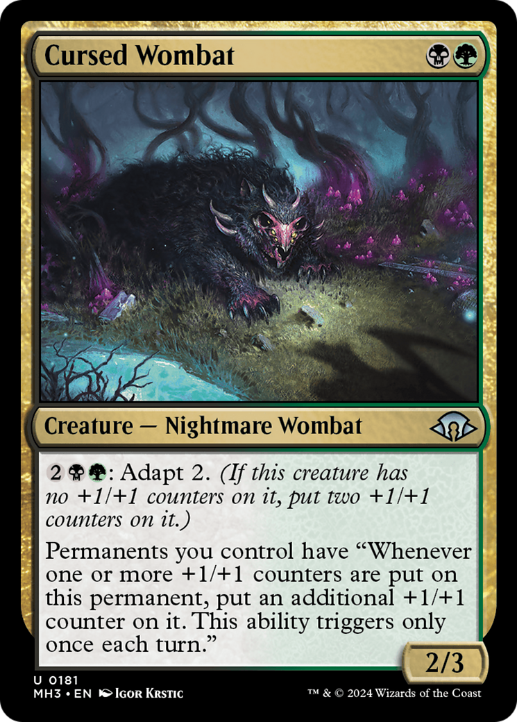 Cursed Wombat [Modern Horizons 3] | Good Games Cannington