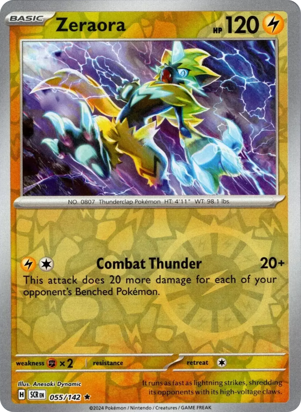 Zeraora (055/142) [Scarlet & Violet: Stellar Crown] | Good Games Cannington
