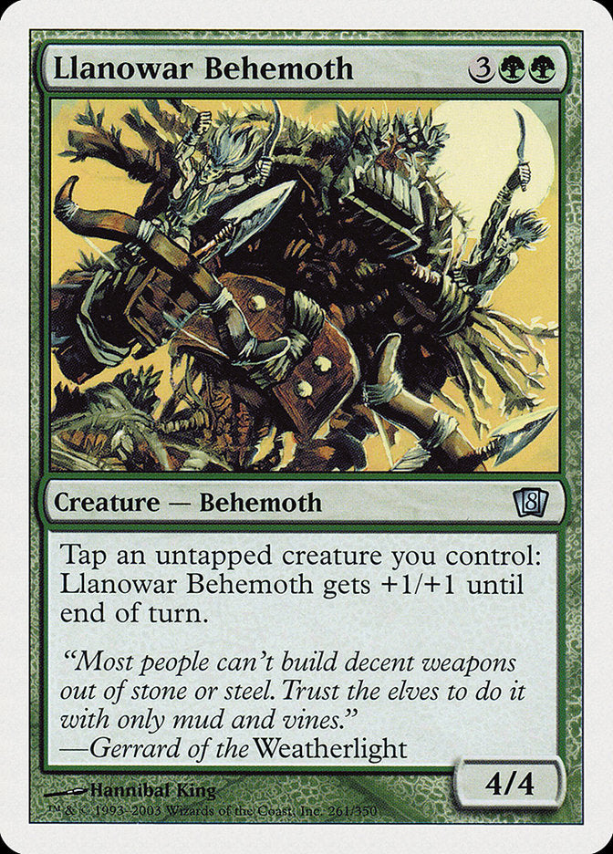 Llanowar Behemoth (8th Edition) [Oversize Cards] | Good Games Cannington