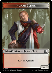 Mercenary // Human Cleric Double-Sided Token [Outlaws of Thunder Junction Tokens] | Good Games Cannington