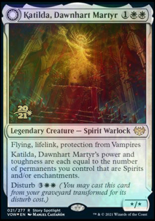 Katilda, Dawnhart Martyr // Katilda's Rising Dawn [Innistrad: Crimson Vow Prerelease Promos] | Good Games Cannington
