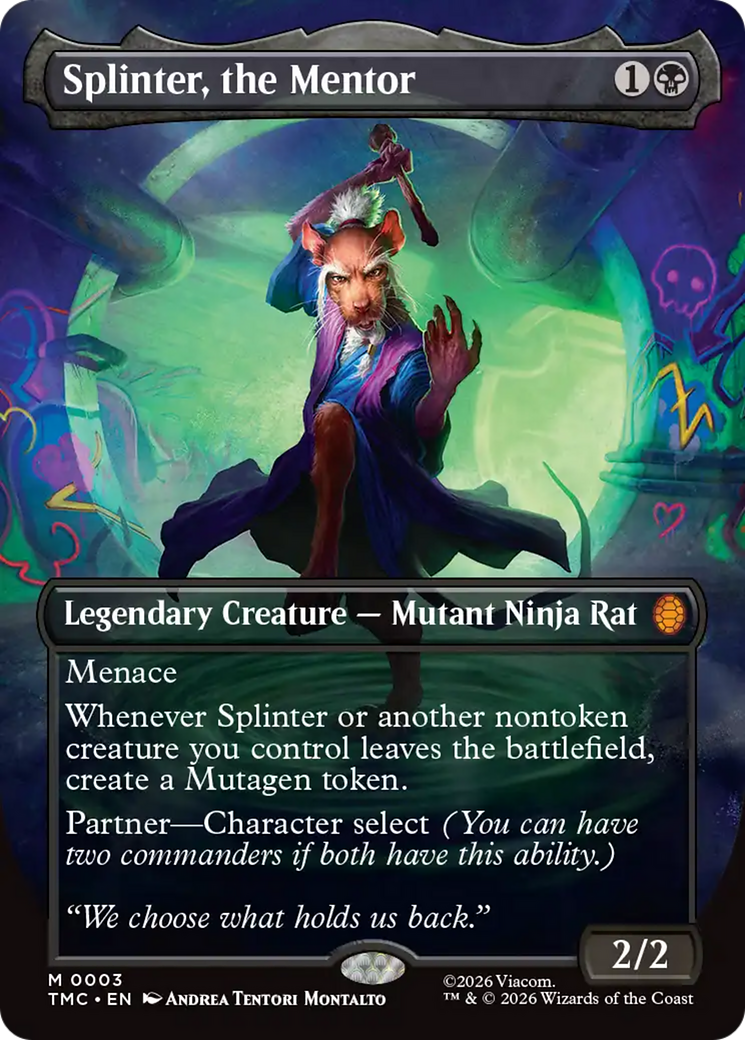 Splinter, the Mentor (Borderless) [Teenage Mutant Ninja Turtles Commander] | Good Games Cannington