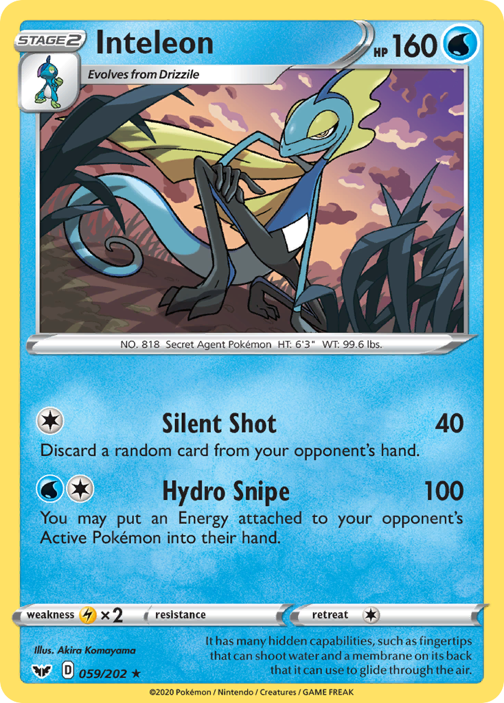 Inteleon (059/202) [Sword & Shield: Base Set] | Good Games Cannington