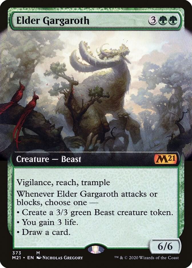 Elder Gargaroth 373 (Core Set 2021)  - Extended Art Foil | Good Games Cannington