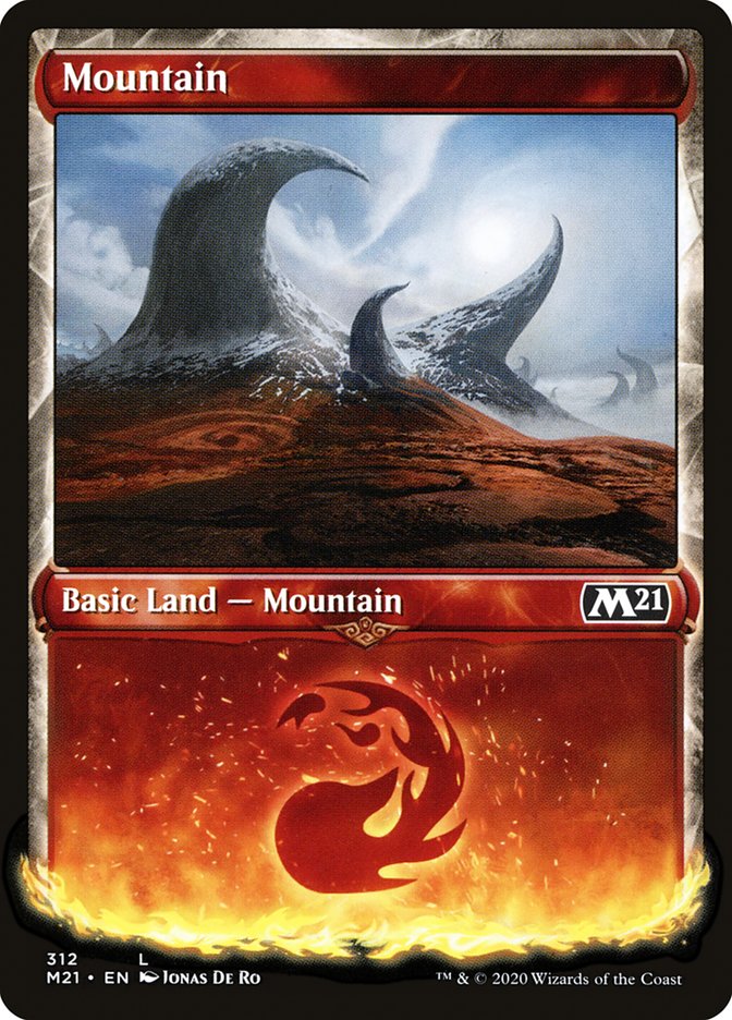 Mountain (312) (Showcase) [Core Set 2021] | Good Games Cannington