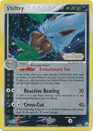 Shiftry (12/92) (Stamped) [EX: Legend Maker] | Good Games Cannington