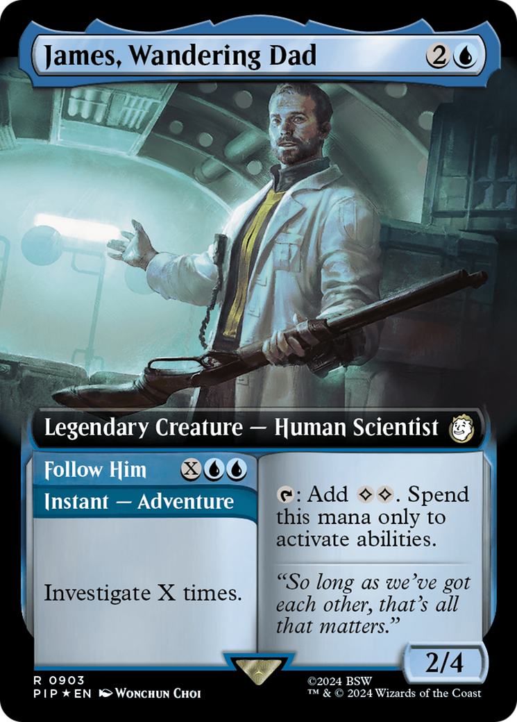 James, Wandering Dad // Follow Him (Extended Art) (Surge Foil) [Fallout] | Good Games Cannington