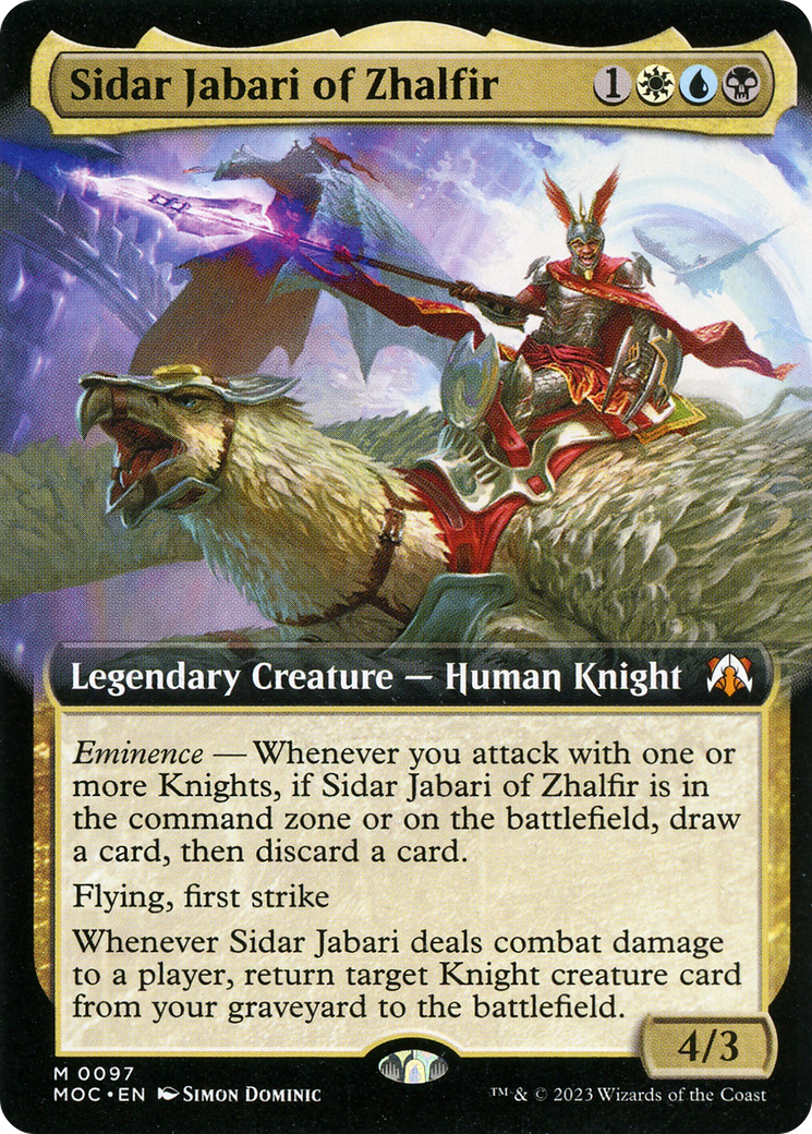 Sidar Jabari of Zhalfir (Extended Art) [March of the Machine Commander] | Good Games Cannington