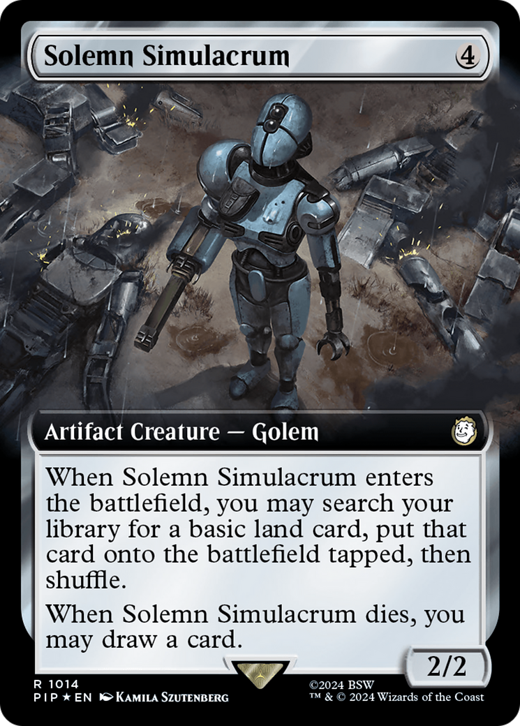 Solemn Simulacrum (Extended Art) (Surge Foil) [Fallout] | Good Games Cannington