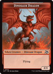 Dinosaur Dragon // Treasure Double-Sided Token [Aetherdrift Tokens] | Good Games Cannington