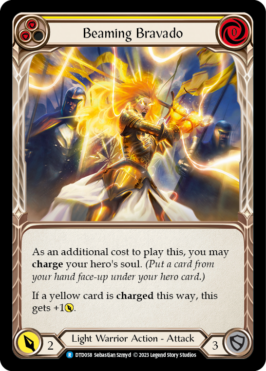 Beaming Bravado (Yellow) [DTD058] (Dusk Till Dawn)  Rainbow Foil | Good Games Cannington