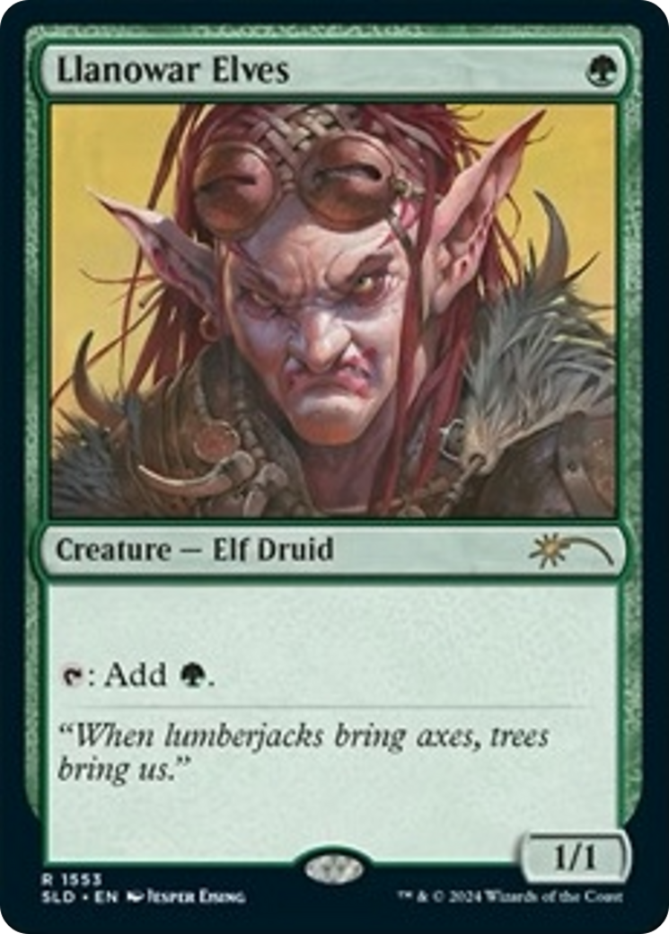 Llanowar Elves (1553) (Rainbow Foil) [Secret Lair Drop Series] | Good Games Cannington