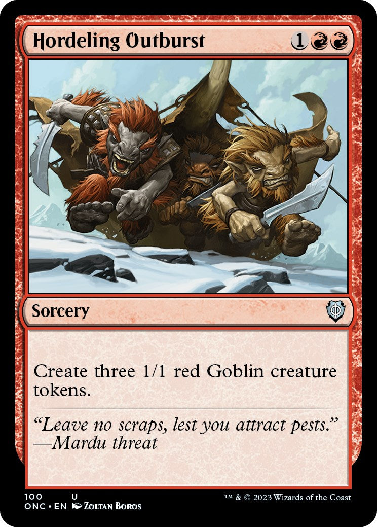 Hordeling Outburst [Phyrexia: All Will Be One Commander] | Good Games Cannington