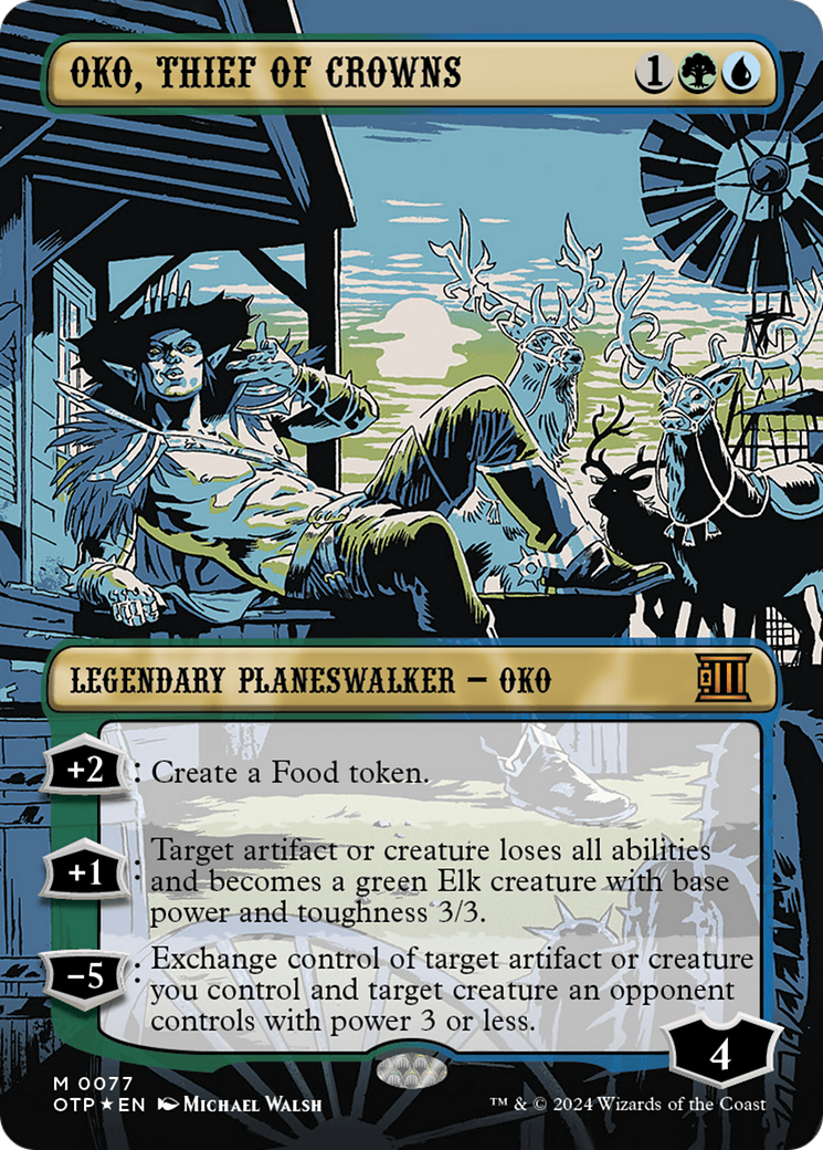 Oko, Thief of Crowns (Textured Foil) [Outlaws of Thunder Junction: Breaking News] | Good Games Cannington