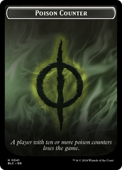 Rabbit // Poison Counter Double-Sided Token [Bloomburrow Commander Tokens] | Good Games Cannington