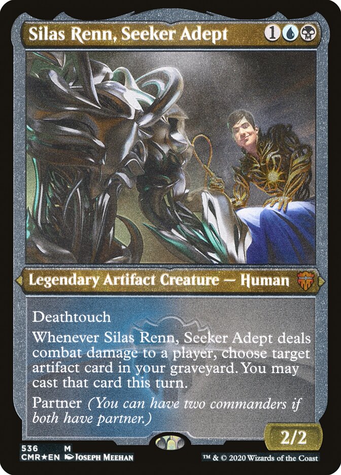 Silas Renn, Seeker Adept (Etched) [Commander Legends] | Good Games Cannington